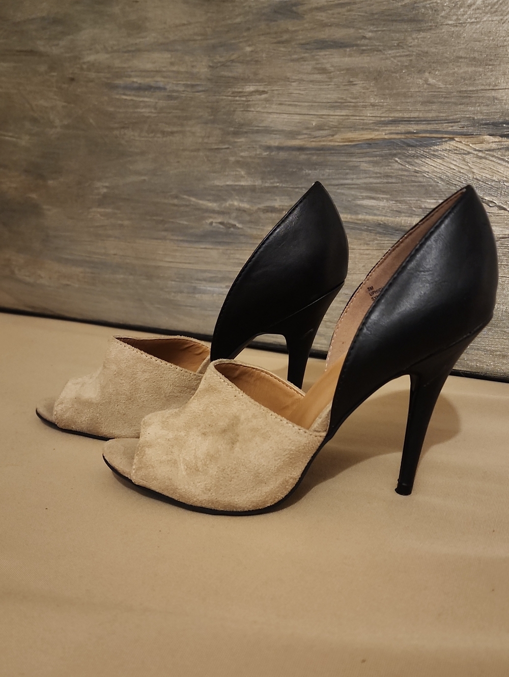 Nine West Beige & Black High Heels